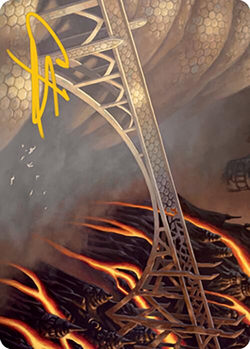 Image of Rustvale Bridge Art Card (Gold-Stamped Signature) [Modern Horizons 2 Art Series]