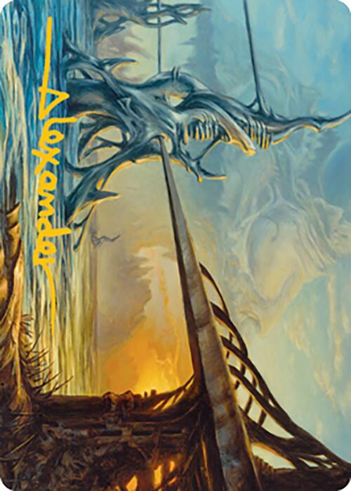 Image of Razortide Bridge Art Card (Gold-Stamped Signature) [Modern Horizons 2 Art Series]