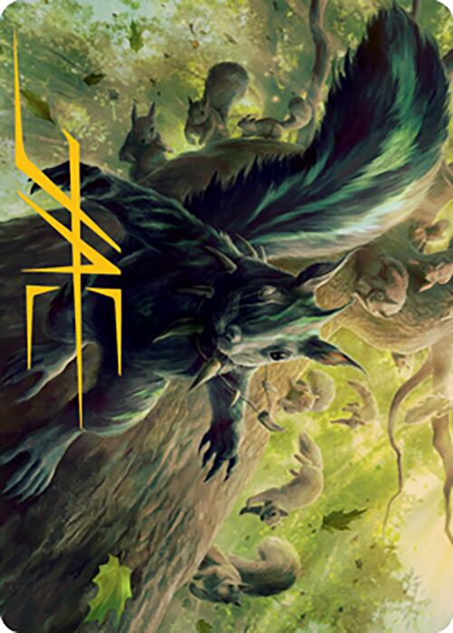 Image of Chatterfang, Squirrel General Art Card (68) (Gold-Stamped Signature) [Modern Horizons 2 Art Series]