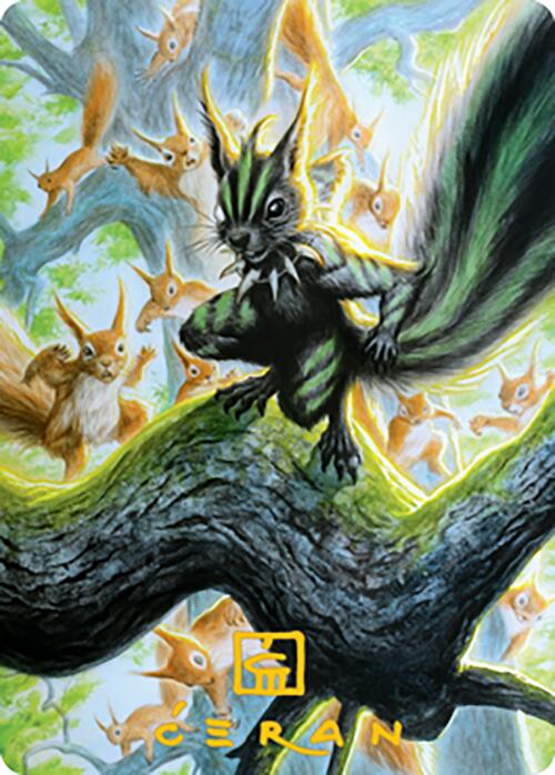 Image of Chatterfang, Squirrel General Art Card (67) (Gold-Stamped Signature) [Modern Horizons 2 Art Series]