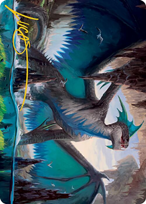 Image of Murktide Regent Art Card (Gold-Stamped Signature) [Modern Horizons 2 Art Series]