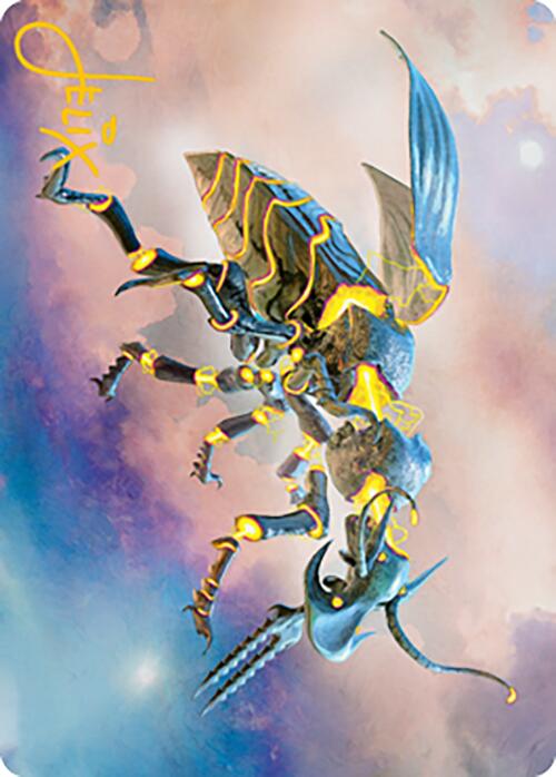 Image of Zabaz, the Glimmerwasp Art Card (Gold-Stamped Signature) [Modern Horizons 2 Art Series]