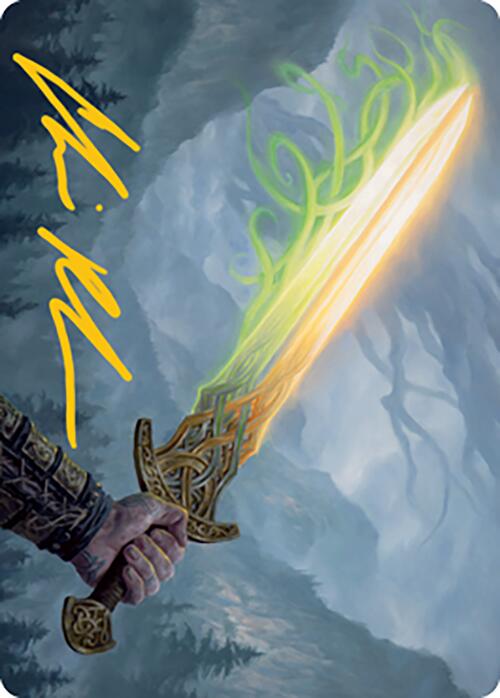 Image of Sword of Hearth and Home Art Card (Gold-Stamped Signature) [Modern Horizons 2 Art Series]