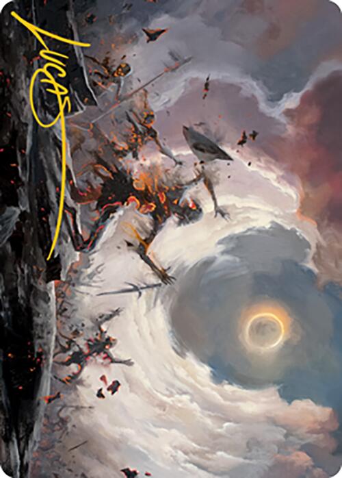 Image of Damn Art Card (Gold-Stamped Signature) [Modern Horizons 2 Art Series]