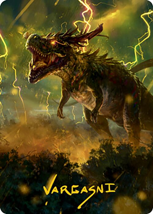 Image of Thrasta, Tempest's Roar Art Card (42) (Gold-Stamped Signature) [Modern Horizons 2 Art Series]