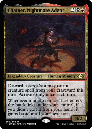 Image of Chainer, Nightmare Adept (Foil Etched) (MH2-289) - Modern Horizons 2 Foil