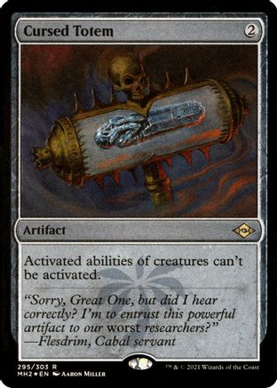 Image of Cursed Totem (Foil Etched) (MH2-295) - Modern Horizons 2 Foil
