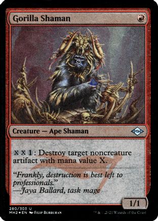 Image of Gorilla Shaman (Foil Etched) (MH2-280) - Modern Horizons 2 Foil