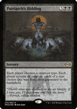 Image of Patriarch's Bidding (Foil Etched) (MH2-275) - Modern Horizons 2 Foil