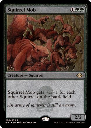 Image of Squirrel Mob (Foil Etched) (MH2-286) - Modern Horizons 2 Foil