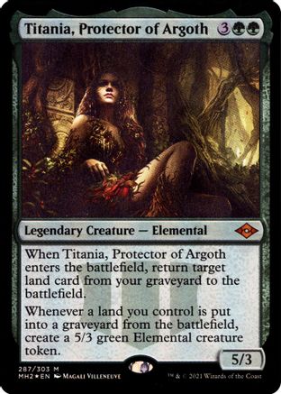 Image of Titania, Protector of Argoth (Foil Etched) (MH2-287) - Modern Horizons 2 Foil