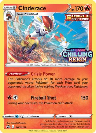 Image of Cinderace (SWSH112) [Sword & Shield: Black Star Promos]