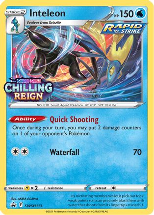 Image of Inteleon (SWSH113) [Sword & Shield: Black Star Promos]
