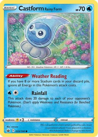 Image of Castform Rainy Form (033/198) [Sword & Shield: Chilling Reign]