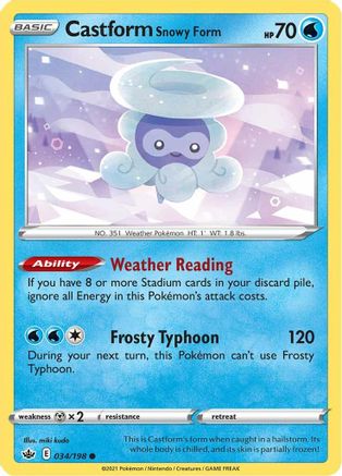 Image of Castform Snowy Form (034/198) [Sword & Shield: Chilling Reign]