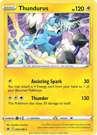 Image of Thundurus (052/198) [Sword & Shield: Chilling Reign]