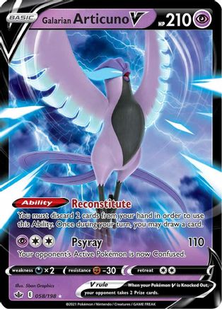 Image of Galarian Articuno V (058/198) [Sword & Shield: Chilling Reign]
