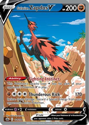 Image of Galarian Zapdos V (174/198) [Sword & Shield: Chilling Reign]