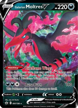 Image of Galarian Moltres V (097/198) [Sword & Shield: Chilling Reign]