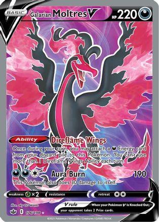 Image of Galarian Moltres V (176/198) [Sword & Shield: Chilling Reign]