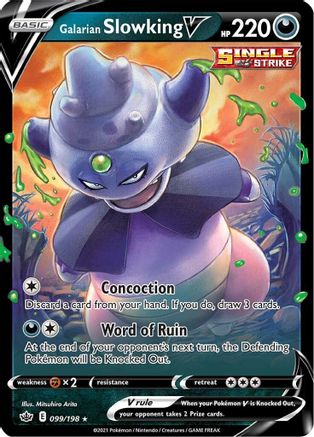 Image of Galarian Slowking V (099/198) [Sword & Shield: Chilling Reign]