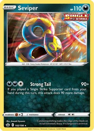 Image of Seviper (102/198) [Sword & Shield: Chilling Reign]