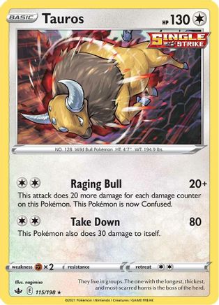 Image of Tauros (115/198) [Sword & Shield: Chilling Reign]