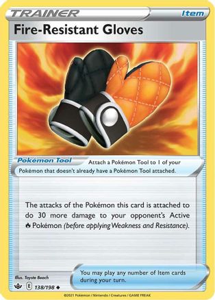 Image of Fire-Resistant Gloves (138/198) [Sword & Shield: Chilling Reign]