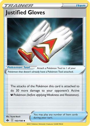 Image of Justified Gloves (143/198) [Sword & Shield: Chilling Reign]