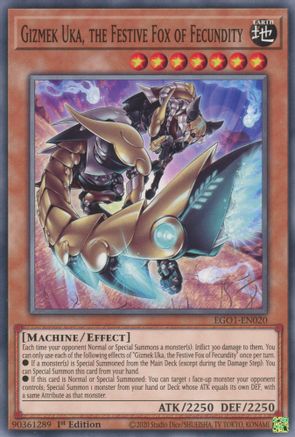 Image of Gizmek Uka, the Festive Fox of Fecundity [EGO1-EN020] Common