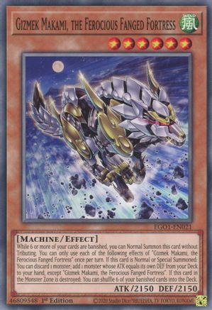 Image of Gizmek Makami, the Ferocious Fanged Fortress [EGO1-EN021] Common