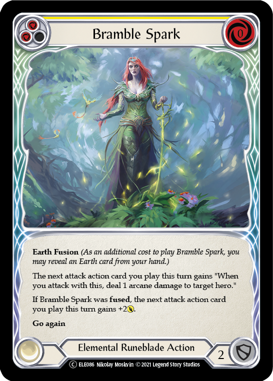 Image of Bramble Spark (Yellow) [U-ELE086] (Tales of Aria Unlimited)  Unlimited Rainbow Foil