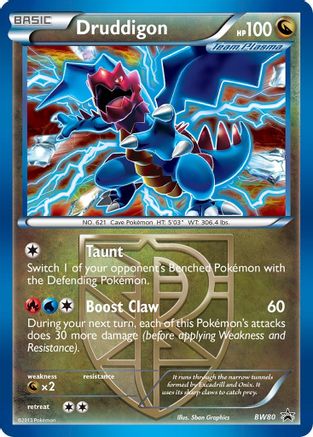 Image of Druddigon (BW80) (Team Plasma) (Cosmos Holo) [Black & White: Black Star Promos]