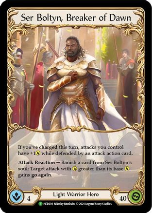 Image of Ser Boltyn, Breaker of Dawn [HER039] (Promo)  Rainbow Foil