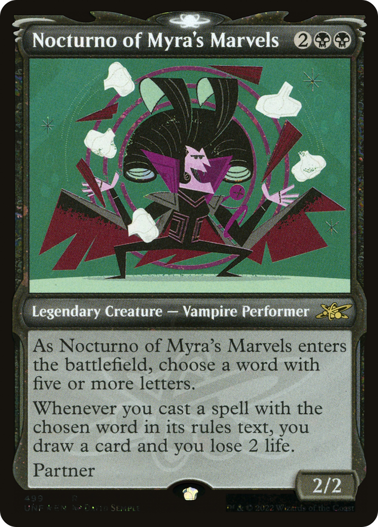 Image of Nocturno of Myra's Marvels (Showcase) (Galaxy Foil) [Unfinity]