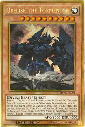 Image of Obelisk the Tormentor (DVD Promo) [MVPC-EN001] Gold Rare