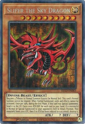 Image of Slifer the Sky Dragon [KICO-EN063] Secret Pharaoh's Rare