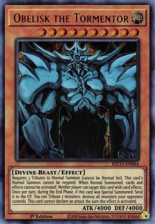 Image of Obelisk the Tormentor (Ultra Pharaoh's Rare) [KICO-EN064] Ultra Pharaoh's Rare