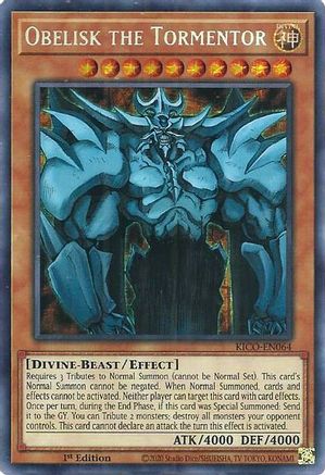 Image of Obelisk the Tormentor (Secret Pharaoh's Rare) [KICO-EN064] Secret Pharaoh's Rare