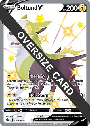 Image of Boltund V (SWSH085) (Jumbo Card) [Sword & Shield: Black Star Promos]