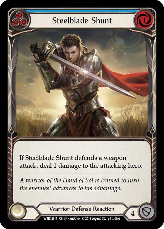 Image of Steelblade Shunt (Blue) [WTR128-R] (Welcome to Rathe)  Alpha Print Rainbow Foil