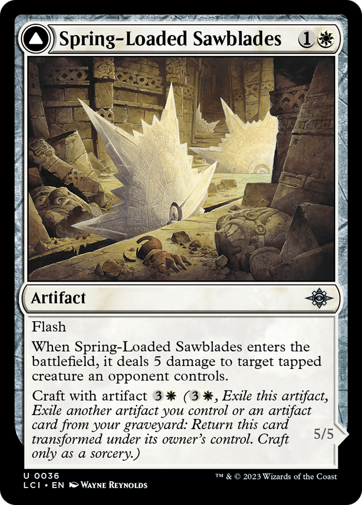 Image of Spring-Loaded Sawblades // Bladewheel Chariot [The Lost Caverns of Ixalan]