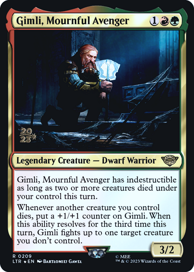 Image of Gimli, Mournful Avenger [The Lord of the Rings: Tales of Middle-Earth Prerelease Promos]