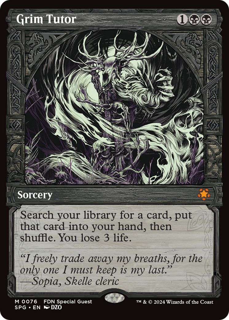 Image of Grim Tutor (Showcase) [Foundations Special Guests]