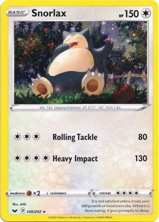 Image of Snorlax (140/202) (Cosmos Holo) [Sword & Shield: Base Set]