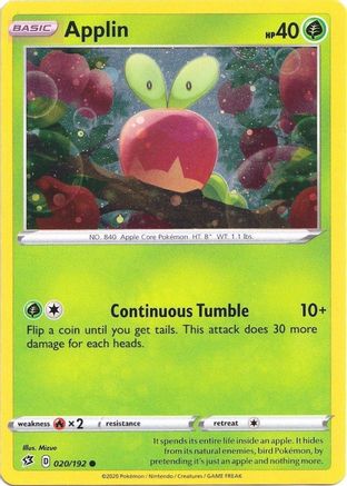Image of Applin (020/192) (Cosmos Holo) [Sword & Shield: Rebel Clash]