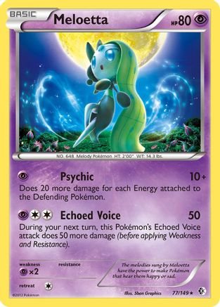 Image of Meloetta (77/149) (Theme Deck Exclusive) [Black & White: Boundaries Crossed]