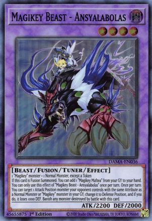 Image of Magikey Beast - Ansyalabolas [DAMA-EN036] Super Rare