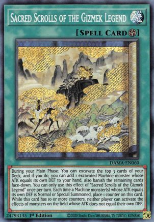 Image of Sacred Scrolls of the Gizmek Legend [DAMA-EN060] Secret Rare
