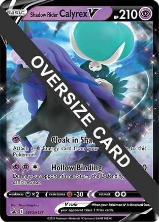 Image of Shadow Rider Calyrex V (SWSH131) (Jumbo Card) [Sword & Shield: Black Star Promos]